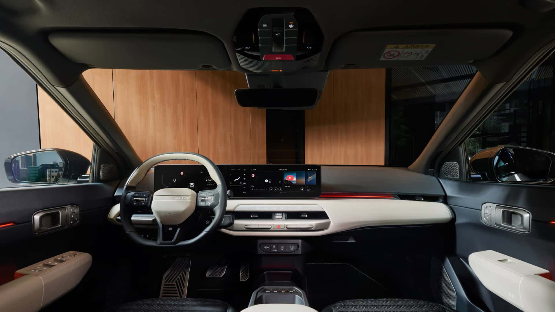 Innenraum des voll elektrischen Kia EV4