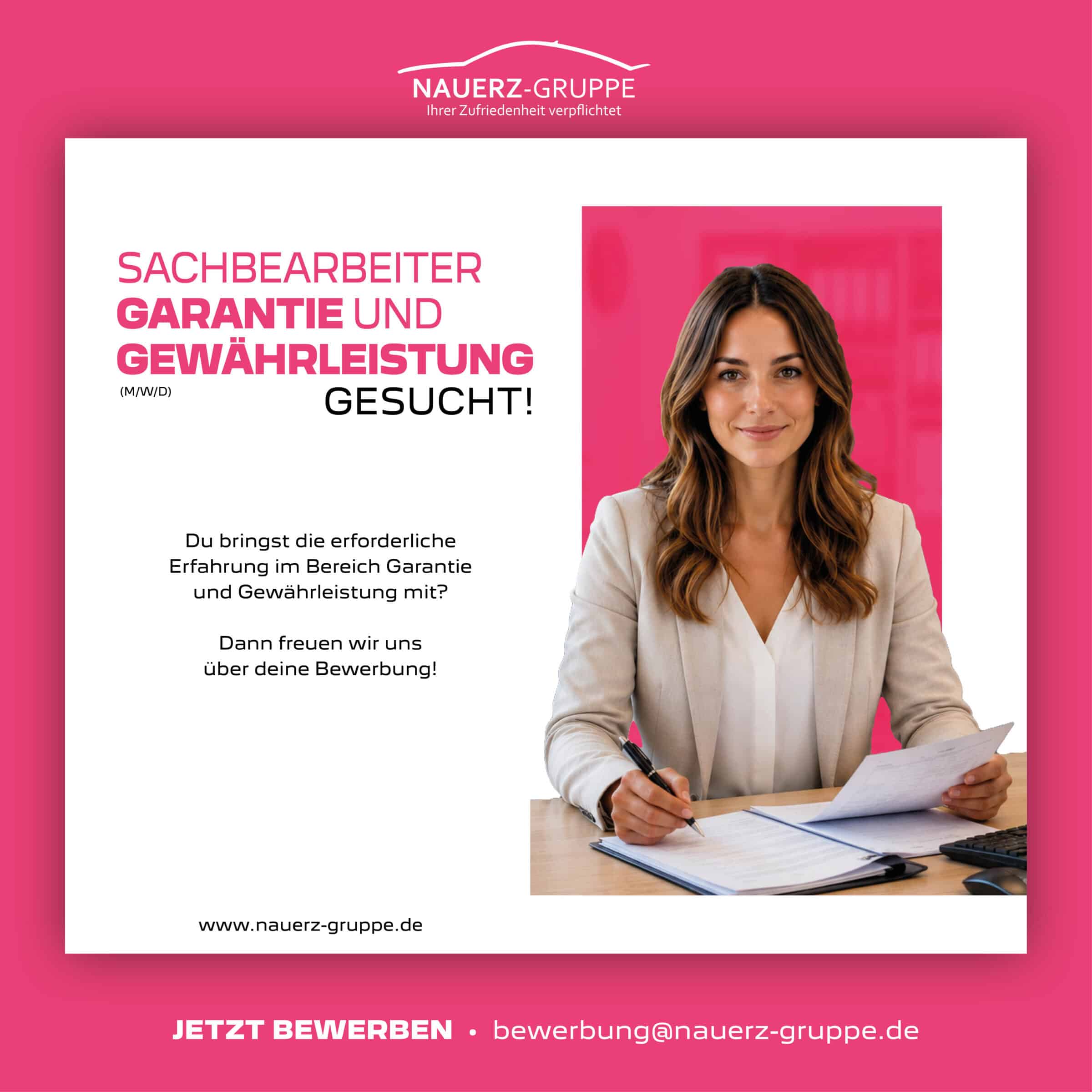 Sachbearbeiter Garantie und Gewährleistung (m/w/d) – JETZT BEWERBEN!