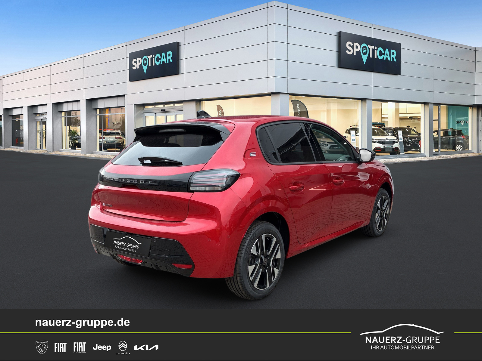 Fahrzeugabbildung Peugeot 208 e- Allure 156 - mit KI generiert/bearbeitet