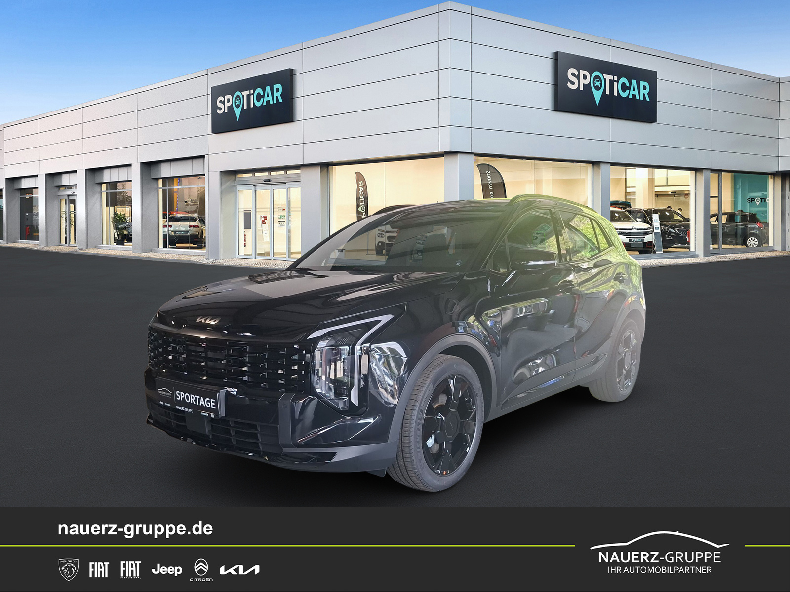 Fahrzeugabbildung Kia Sportage 1.6 T-GDI AWD DCT Black Edition - mit KI generiert/bearbeitet