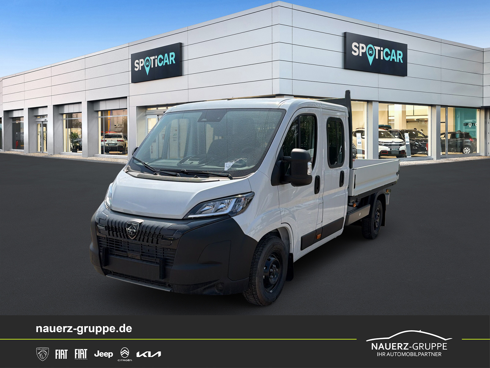 Fahrzeugabbildung Peugeot Boxer Pritsche/Kipper Doppelk. 140 335 L3 BlueHDi 140 - mit KI generiert/bearbeitet