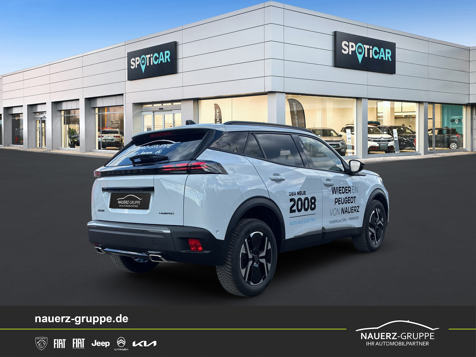 Fahrzeugabbildung Peugeot 2008 Allure Hybrid 145 - mit KI generiert/bearbeitet